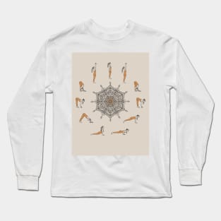 Sun Salutation Yoga Sequence Long Sleeve T-Shirt